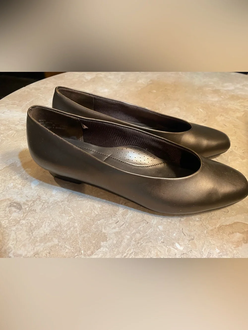 Ashley Taylor Bronze Leather Ballet Flats